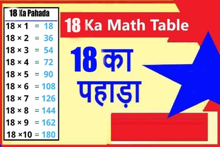 18 ka table