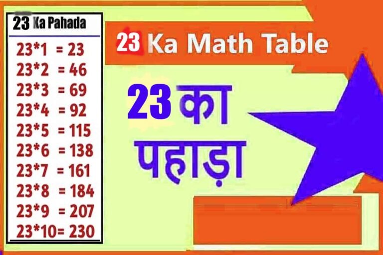 23 ka pahada